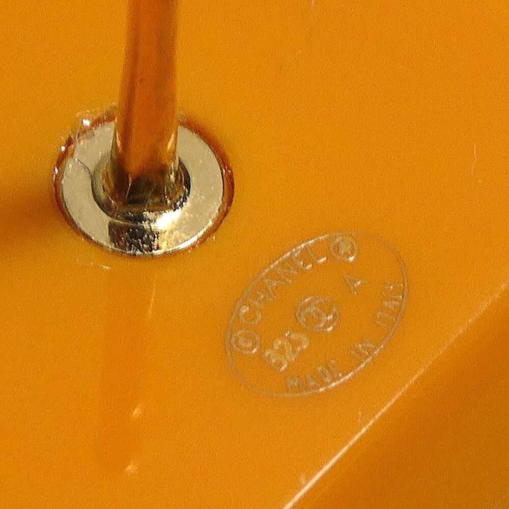 CHANEL Yellow Logo Earrings - Picture 8 of 8
